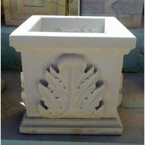 22 inch Square Sand Stone Planter