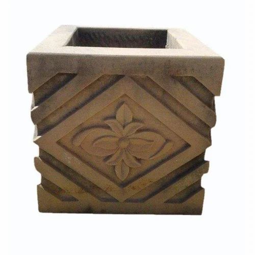 24 inch Square Sand Stone Planter