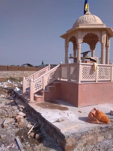 24 ft Pink Sandstone Temple