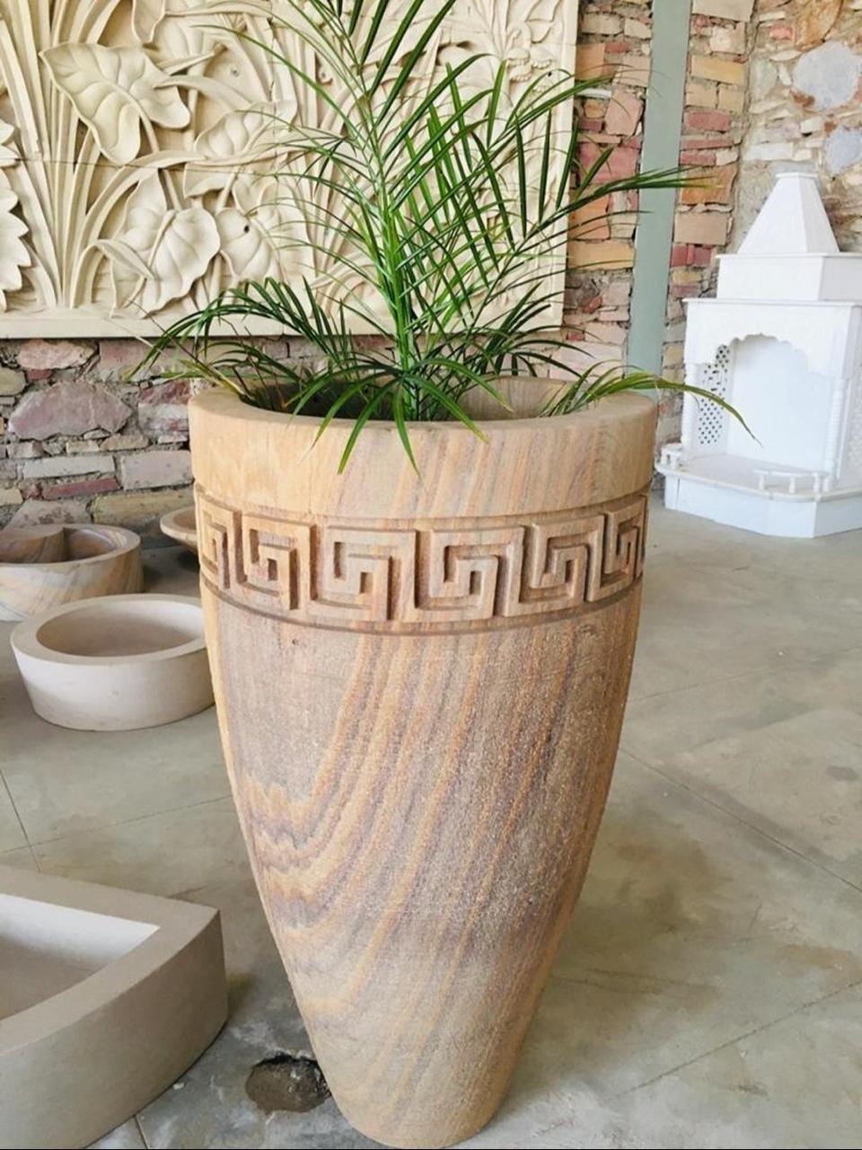 Natural sandstone step and riser set
