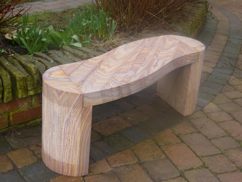 Decorative sandstone inlay and border pattern